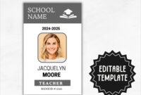 Teacher Identification Card Template