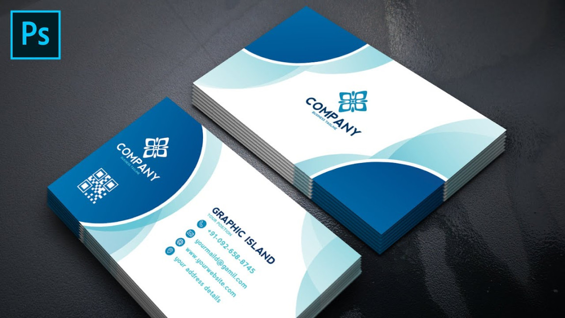 Visiting Card design in photoshop  How to create Business Card