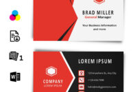 Professional Business Card Template For Microsoft Word