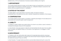 Talent Agency Agreement Template