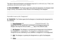 Claim Assignment Agreement Template