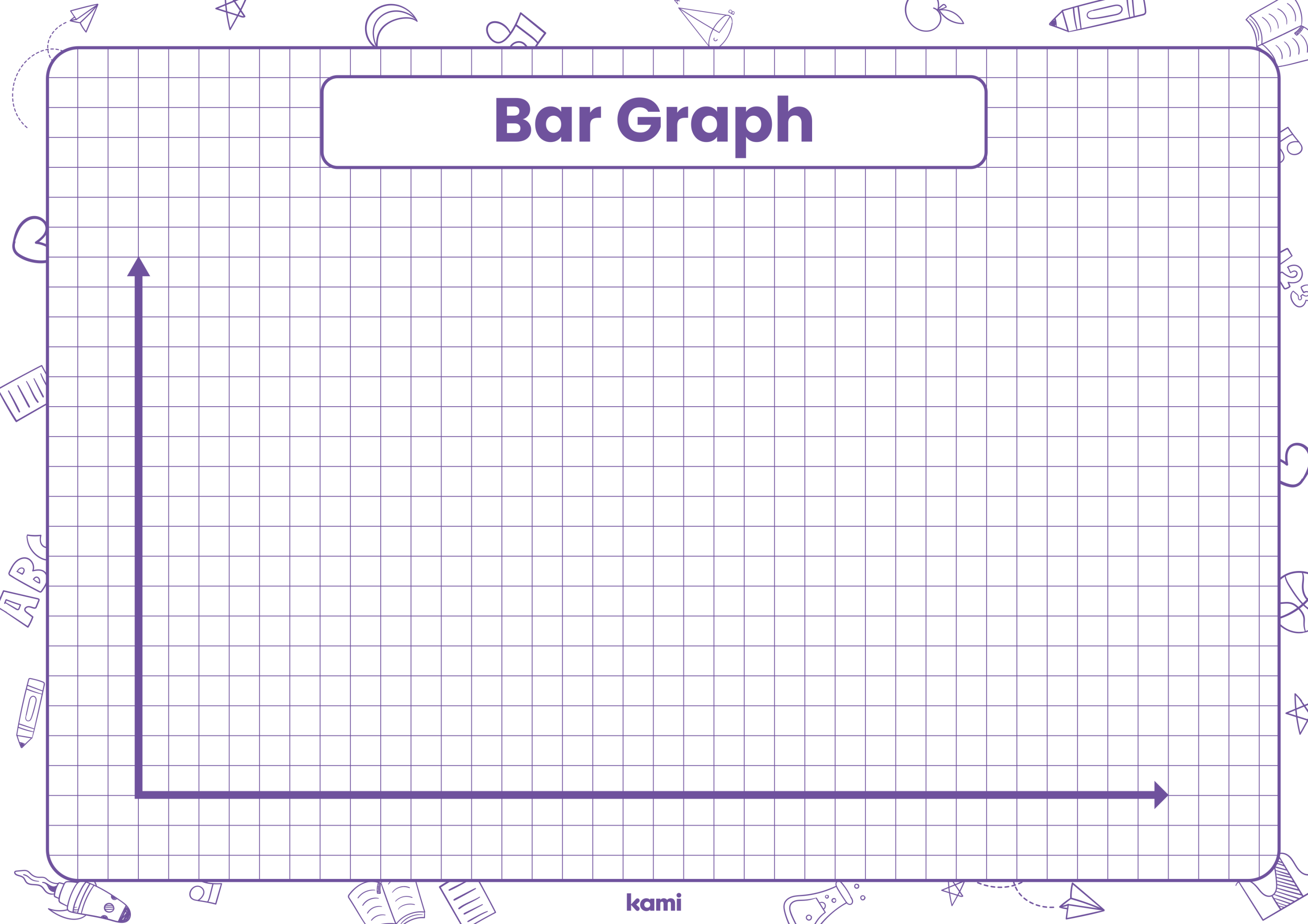 Blank Bar Graph Template  Landscape for Teachers  Perfect for