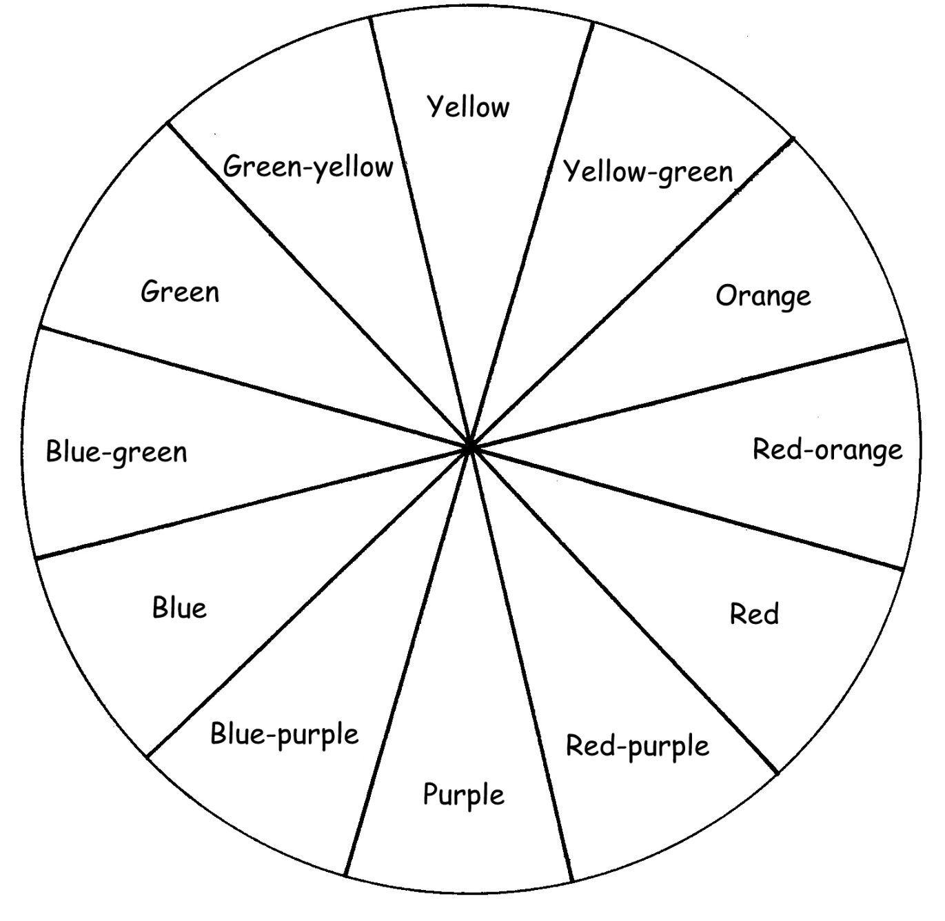 Blank Color Wheel Worksheet Sketch Coloring Page Blank Color Wheel Worksheet Sketch Coloring Page