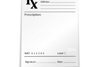 Blank Prescription Form Template For Medical Professionals