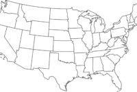 Blank United States Map Template For Educational And Professional Use