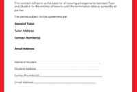 Tuition Agreement Template: A Comprehensive Guide