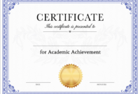 Certificate Of Accomplishment Template: A Formal Design For Recognition