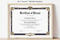 Certificate Of License Template