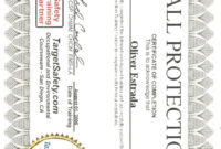 Fall Protection Certification Template