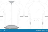 A Blank Cycling Jersey Template For Personalized Apparel
