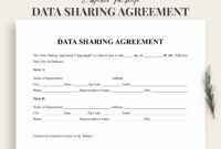 Information Sharing Agreement Template