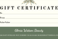 Printable Gift Certificate Templates: A Free And Formal Solution