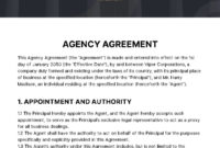 Appointed Representative Agreement Template