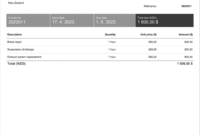 Comprehensive Mechanic Shop Invoice Template For Professional Use