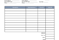 Invoice Template Filetype: DOC