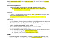 Car Rental Agreement Template