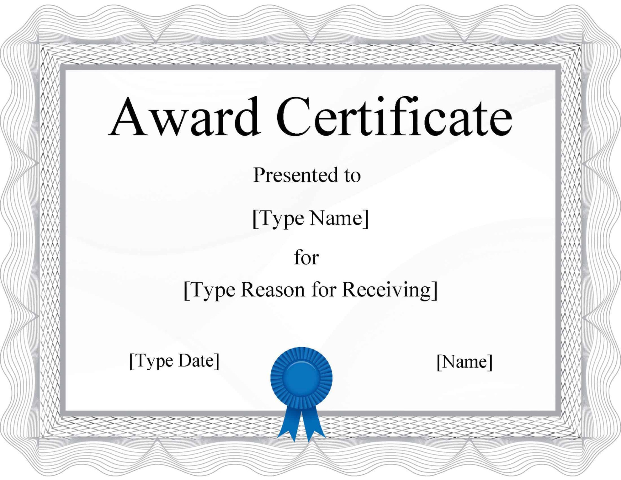 FREE Certificate Template Word  Instant Download