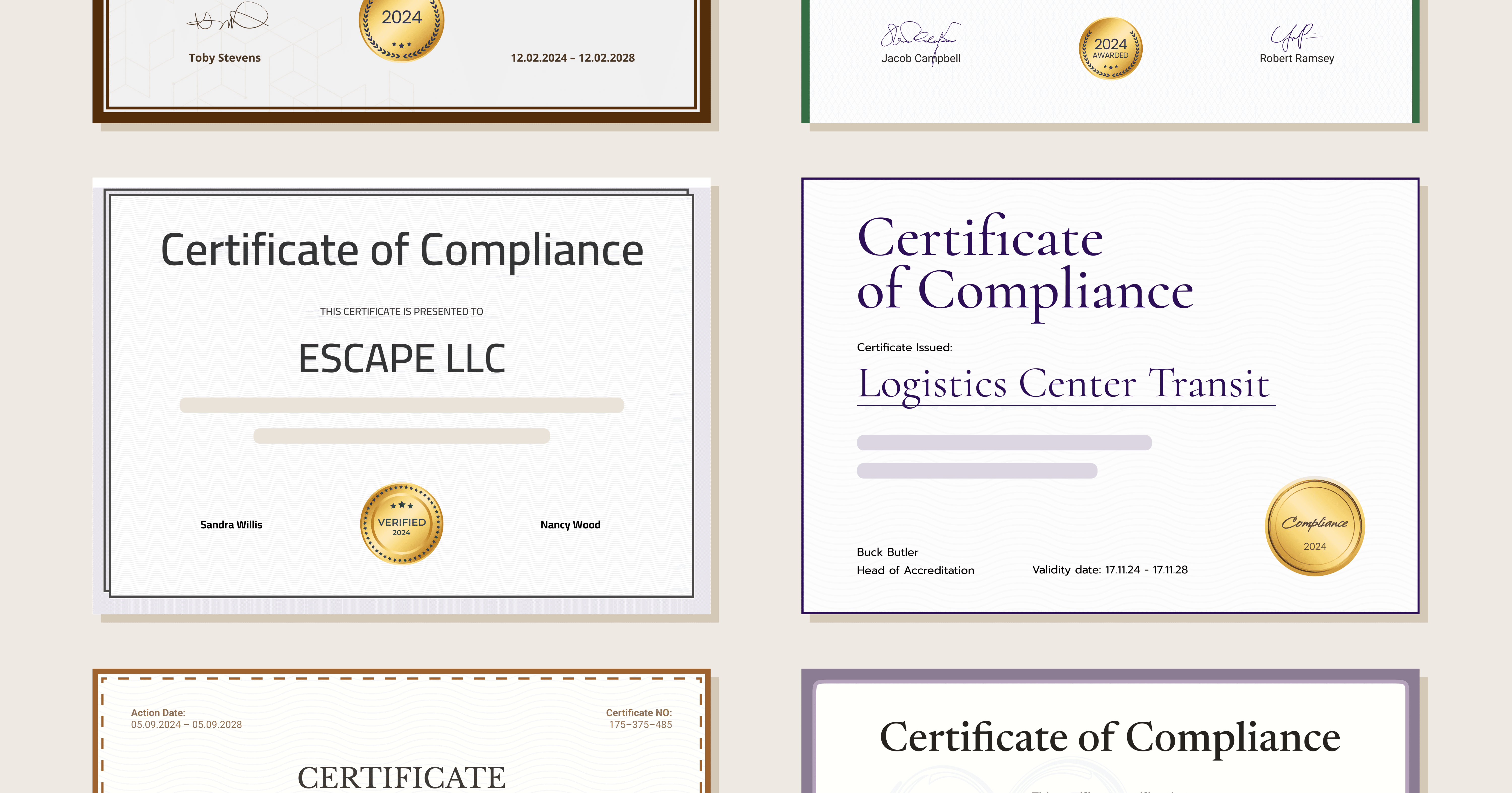 Free Compliance Certificate Templates for Figma and MS Word