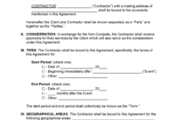 Subcontractor Non-Compete Agreement Template