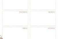 Blank Workout Schedule Template