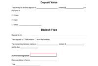 Non-Refundable Deposit Agreement Template
