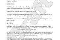 Earnest Money Deposit Agreement Template