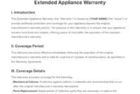 Extended Warranty Agreement Template