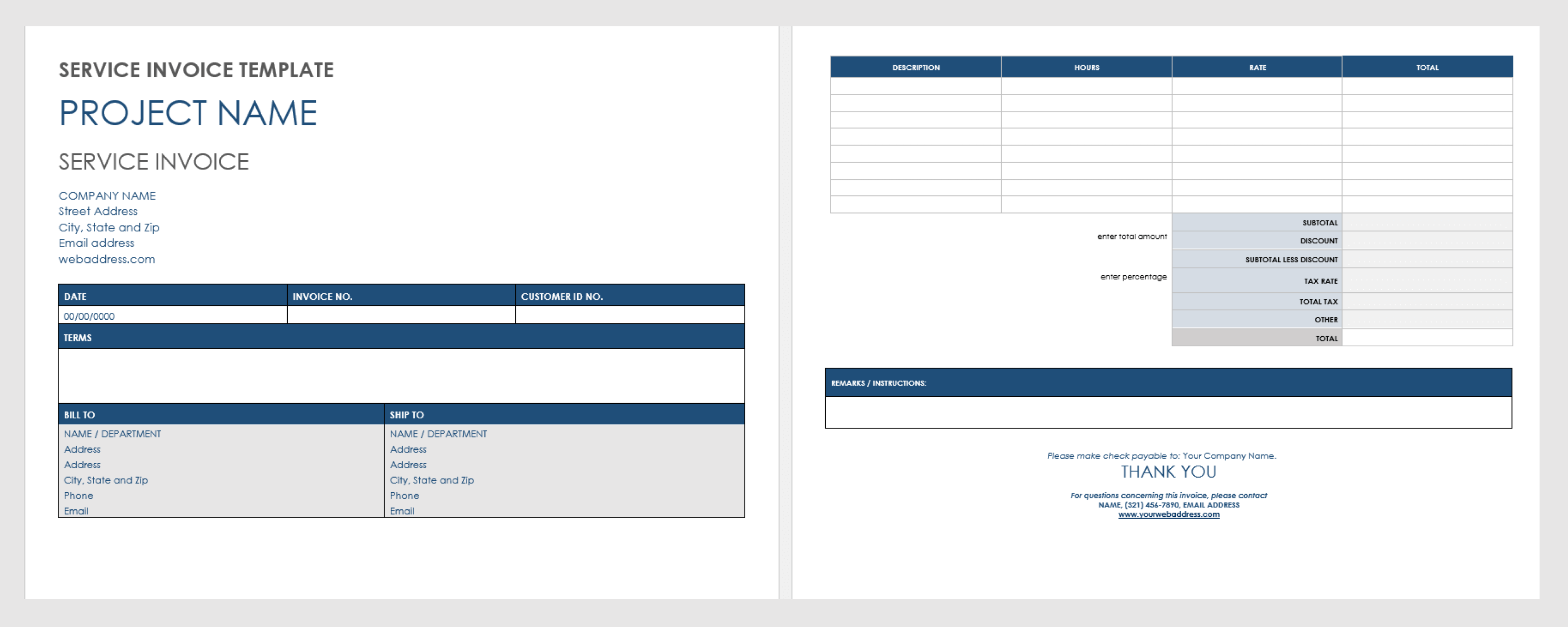 Free Google Docs Invoice Templates  Smartsheet