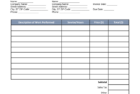 HVAC Service Order Invoice Template