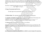 Legal Representation Agreement Template