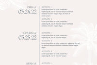 Party Agenda Template For Formal Events