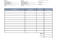 Free Professional Proforma Invoice Template For Microsoft Word