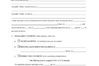 Free Installment Promissory Note Template