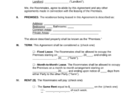 House And Flat Share Agreement Contract Template