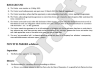 Informal Separation Agreement Template: A Guide For Amicable Parting Of Ways