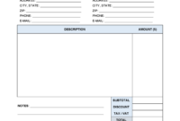 Labor Invoice Template In Microsoft Word