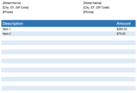 Comprehensive Free Invoice Template For Microsoft Word