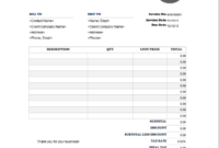 Itemized Invoice Template