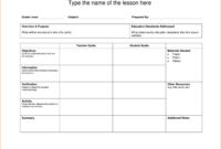 Lesson Plan Template For Madeline Hunter’s Inductive Approach