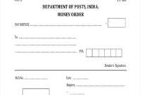 Blank Money Order Template For Official Use