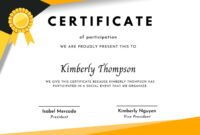 Sample Certificate Of Participation Template