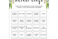Blank Bridal Shower Bingo Template For A Sophisticated Celebration
