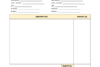 Monthly Rental Invoice Template