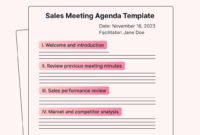 Sales Meeting Agenda Template