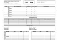 Production Call Sheet Template