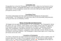 Photography Cancellation Policy Template