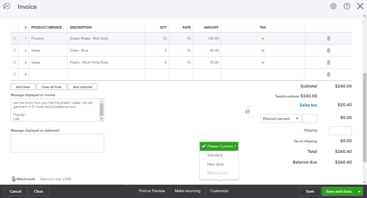 Solved: Importing Custom Invoice Templates into QuickBooks Online