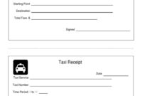 Blank Taxi Receipt Template For Professional Use