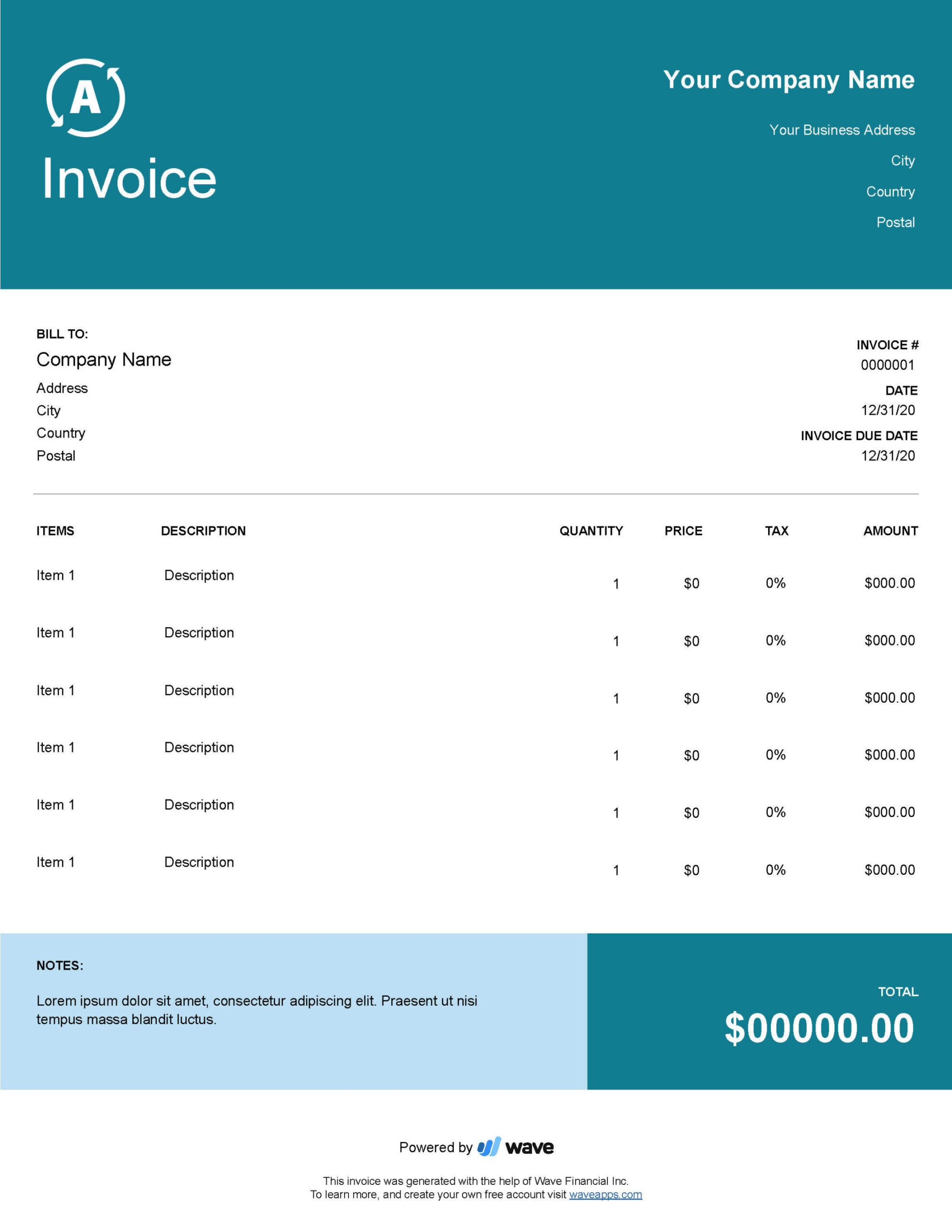 Trucking company invoice template - Free Download