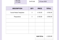 HM Revenue & Customs Invoice Template